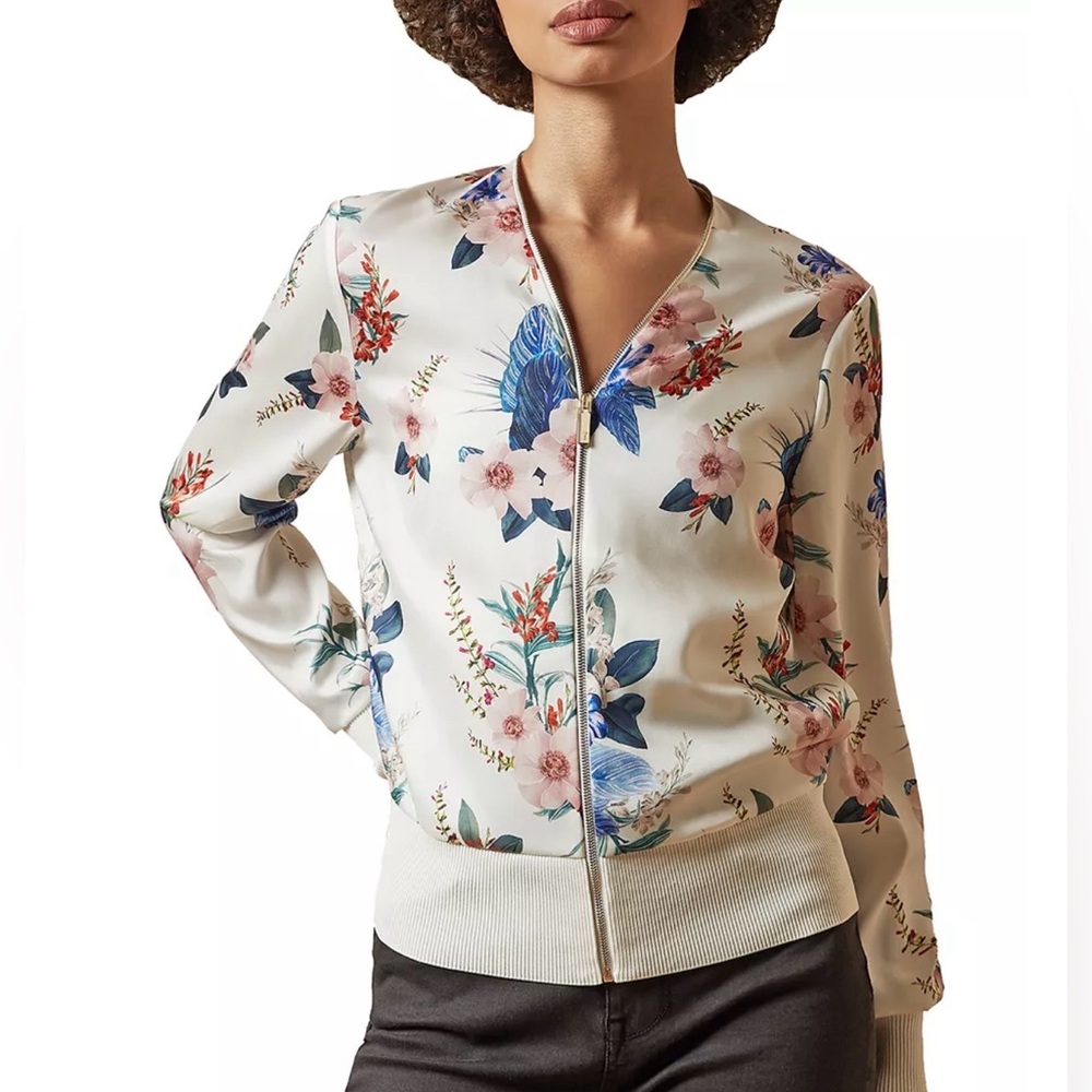 Ted Baker Jesiiey Jamboree Print Bomber Jacket Size 2